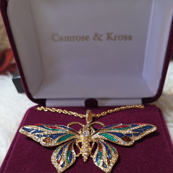 Camrose & Kross Multicolor Butterfly Necklace - Picture 2 of 5